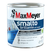 SMALTO ALL'ACQUA POLIURETANICO BRILLANTE GIALLO ESTATE FLACONE DA 750 ML  