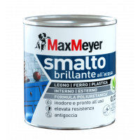 SMALTO ALL'ACQUA POLIURETANICO BRILLANTE MARRONE FLACONE DA 125 ML 