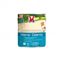 V33 Smalto per pavimenti interno esterno all'acqua ardesia flacone da 500 ml 