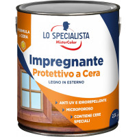 Impregnante cera solvente flacone da 2,5 lt. noce antico