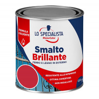 LO SPECIALISTA SMALTO BRILLANTE A SOLVENTE ROSSO FLACONE DA 500 ML 