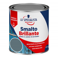 LO SPECIALISTA SMALTO SOLVENTE BRILLANTE GRIGIO SCURO FLACONE DA 500 ML 