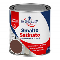 LO SPECIALISTA SMALTO SOLVENTE SATINATO MARRONE  FLACONE DA 500 ML 