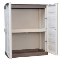Armadio Basso in Polipropilene con Ripiano Interno - 70x39x85 cm