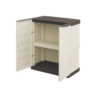 Armadio Basso in Polipropilene con Ripiano Interno - 70x39x85 cm