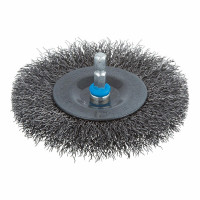 Spazzola metallica circolare per trapano in acciaio disco ruggine wolfcraft D.100 mm