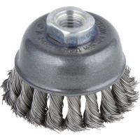 Wolfcraft Spazzola a tazza con filo d'acciaio, intrecciata D.65x14mm