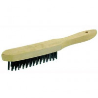 spazzole acciaio manico legno tipo curvo 