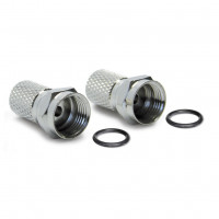 Spina tv a f con o-ring per cavi da 3,6mm confezione da 2 pz.