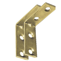 SQUADRETTE 30X30MM ACCIAIO OTTONATO  CONFEZIONE DA 4PZ 