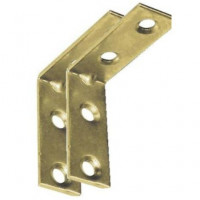SQUADRETTE 40x40MM ACCIAIO OTTONATO  CONFEZIONE DA 4PZ