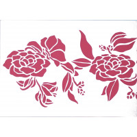 STENCIL EASY 21X90  CM 104 PEONIE