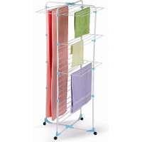 stendino Stendi biancheria a Torre in Acciaio 4 piani 65x65x175 cm
