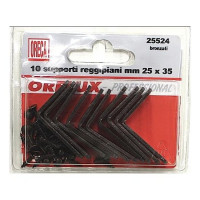 Supporti reggipiano oreca  nichelato 20x35 mm confezione da 10 pz 