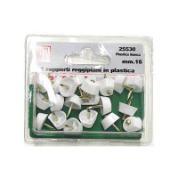 Supporti reggipiano in plastica bianca completo di chiodo d.16mm confezione da 20 pz 