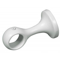 Supporto bastone tenda monoblocco chiuso bianco 17 cm 