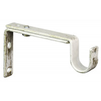 Supporto bastone tenda a piattina  11-15 cm avorio/oro confezione da 2 pz 