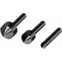 Wolfcraft kit svasatori conici 3 parti 6 mm, 12 mm, 16 mm acciaio per utensili alberino cilindrico 