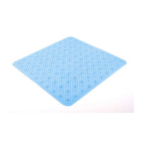 Tappeto antiscivolo doccia  solid 53x53 cm azzurro trasparente 