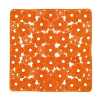 Margherita tappeto antiscivolo doccia 51x51 cm arancione trasparente