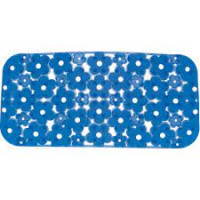Margherita tappeto antiscivolo vasca 35x72 cm azzurro trasparente