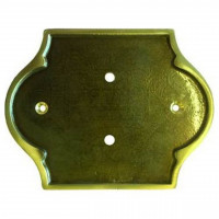 TARGA PORTANUMERI 1 POSTO OTTONE BRONZATO