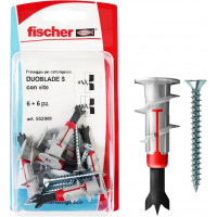 Fischer Tasselli Autoforanti per Cartongesso Duoblade S K con vite confezione da 6 pz 