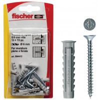 Tassello con vite  10 mm x 120  mm confezione da 6+6 pz 