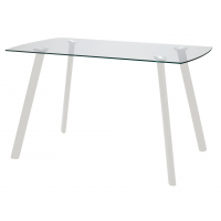 Tavolo Fisso Maura con gambe Bianco 130x75x75 cm