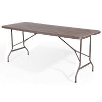 Tavolo pieghevole plastica Rattan 180x70x74 Biacchi Ettore