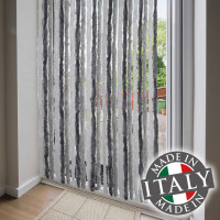Tenda ciniglia bianco-argento-grigio 100x220 Biacchi Ettore