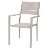 Tenerife sedia c/braccioli effetto legno beige 58x55 Biacchi Ettore
