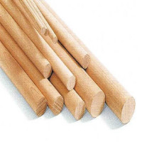 BASTONE DI LEGNO TONDO IN FAGGIO GREZZO .D.MM.72 H.300 