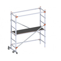 TRABATTELLO IN ALLUMINIO CON CLIP RAPIDO E RUOTE MAX  150KG  MAX ALTEZZA 2,90MT FAST& LOOK 