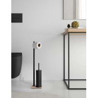 TRILLY Colonnina portarotolo e scopino WC nero GEDY 