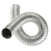 tubo alluminio flessibile estensibile lucido 14/10 cm. d. 8cm  100/300cm