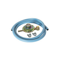 TUBO GAS LIQUIDO D.8×13 150CM IMQ CON REGOLATORE DI FLUSSO E FASCETTE 