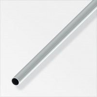 Tubo tondo alluminio annodizato ottica cromata D.12mm x1 m
