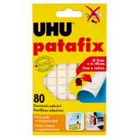 Uhu patafix quadratini in pasta adesiva 80 pezzi colore bianco