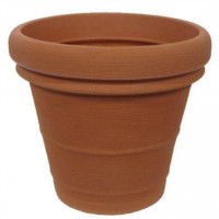 Vaso doppio bordo teraplast colore anticato cm. 50