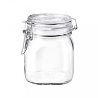 VASO IN  VETRO FIDO TAPPPO ERMETICO TRASPARENTE  0.75LT