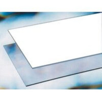 Vetro sintetico bianco opaco 2mm 500x1000 mm in lastra 