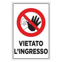 Oreca cartello segnaletico in pvc vietato l ingresso - formato 300x200 mm