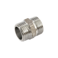 Nipplo doppio, vite doppia idrobric in ottone cromato, 3/8"