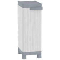 Terry plast armadio base 350 wave 1 anta 2 ripiani grigio 35x43,8x97,6 cm