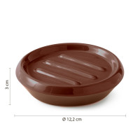 GEDY LINEA WILMA PORTASAPONE TERRACOTTA 12X12 CM 