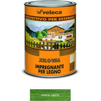 Veleca Impregnante per legno xiloval verde abete  flacone da 1 lt 