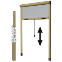 Roll zanzariera a rullo con frizione verticale colore bronzo 120x170 cm