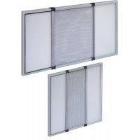 Zanzariera estensibile 90x70 cm grigia telesio 