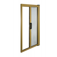 Zanzariera orizzontale porta alluminio cm. 160x250 bronzo 